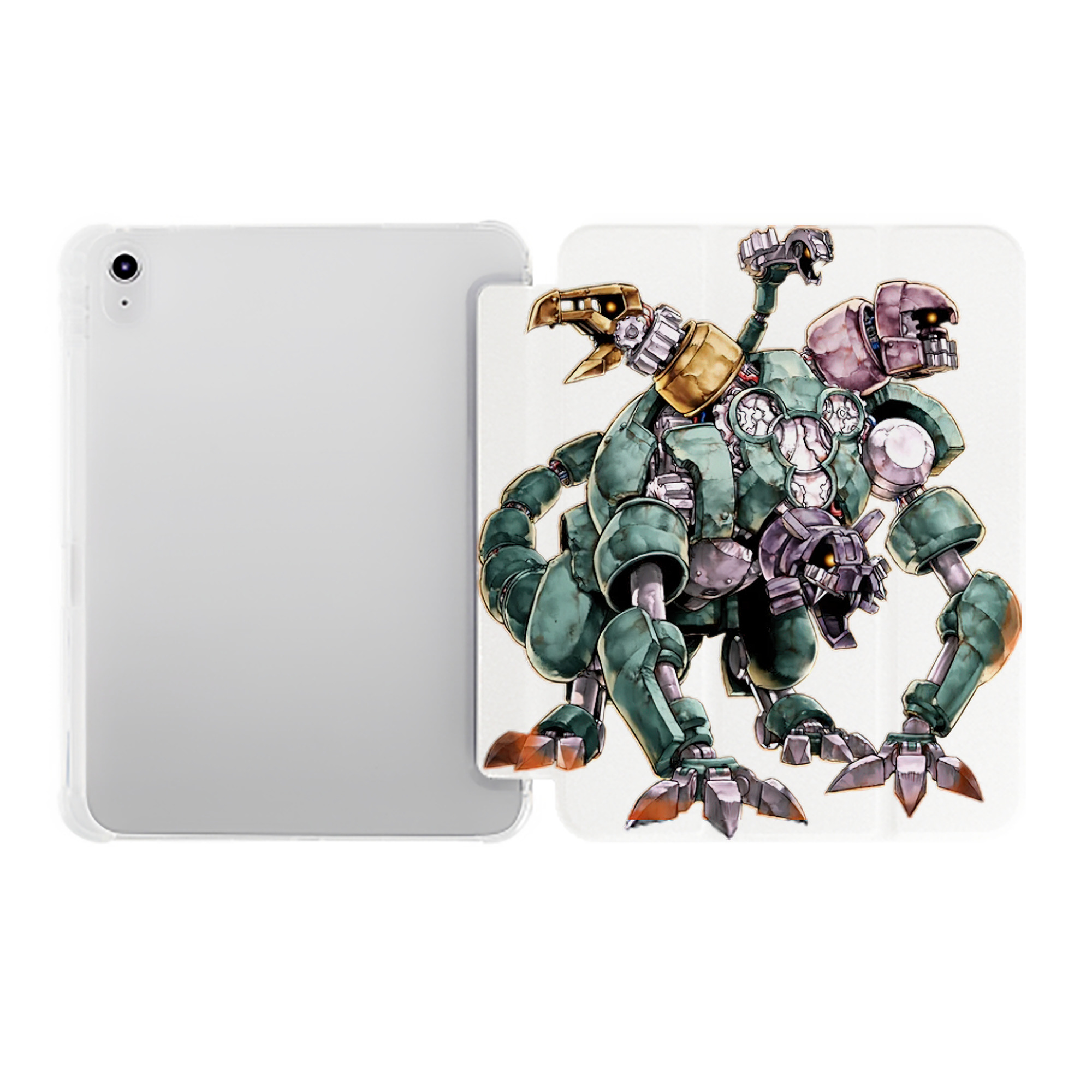 （画像用） 遊☆戯☆王 Yu-Gi-Oh! IPad ケース ペン収納付き 三つ折りスタンド PUレザー×シリコン 対応機種9.5/10.5/10.9インチ